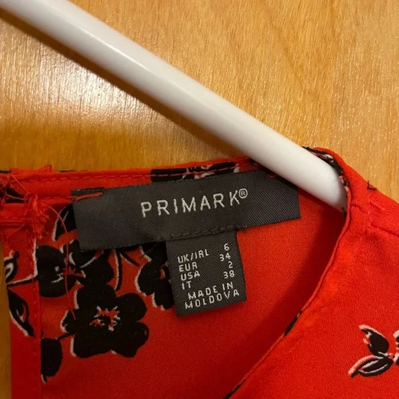 Primark Red/Black Floral Blouse - Picture 3 of 3